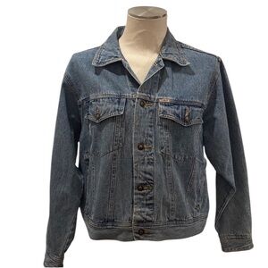 Authentic vintage 1990s Express (EXP) denim Jean jacket classic trucker style